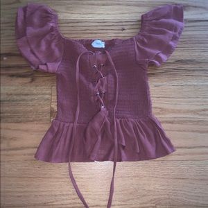 Off the shoulder shirt